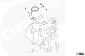 Патрубок выпускной водяной для двигателя Cummins QSB 6.7L