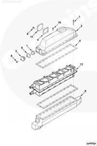 Крышка корпуса интеркулера для двигателя Cummins KTA19