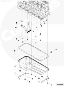 Трубка маслоприёмная поддона для двигателя Cummins QSB 6.7L