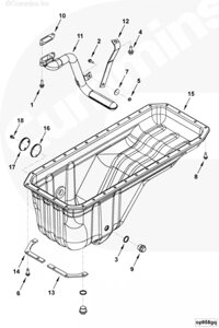 Пробка слива масла контрольная для двигателя Cummins QSB 6.7L