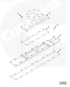 Коллектор впускной для двигателя Cummins QSC 8.3L