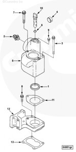 Опора корпуса термостата для двигателя Cummins CGE280 GAS PLUS