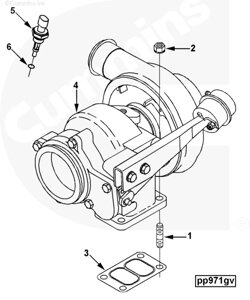 Прокладка турбокомпрессора для двигателя Cummins ISLe 8.3L