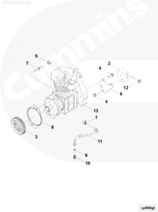 Воздушный компрессор для двигателя Cummins 6CT