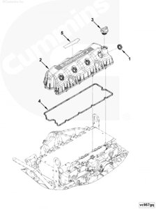 Крышка клапанная для двигателя Cummins ISF 3.8L