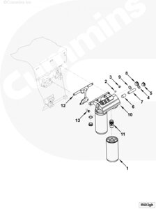 Прокладка основания масляного фильтра для двигателя Cummins KTA19