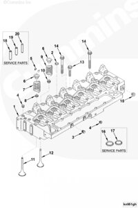 Направляющая клапана для двигателя Cummins 6BT / EQB