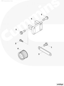 Шкив генератора для двигателя Cummins 6CT