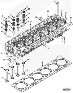 Направляющая клапана для двигателя Cummins QSL 9L