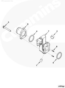 Патрубок впускной водяной для двигателя Cummins QSB 6.7L