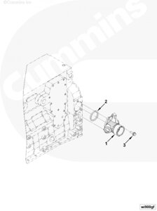 Впускной водяной патрубок для двигателя Cummins 6BT / EQB