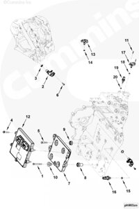 Кронштейн модуля управления для двигателя Cummins 6ISBe 5.9L