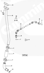 Трубка слива масла с турбины для двигателя Cummins 6BT / EQB