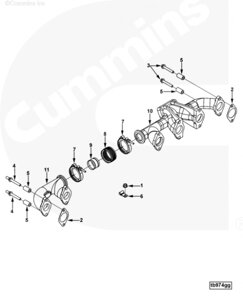 Выпускной коллектор для двигателя Cummins ISLe 8.3L