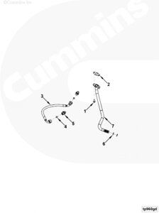 Трубка подачи масла к турбине для двигателя Cummins 6BT / EQB