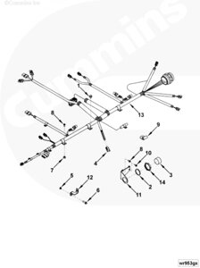 Крышка защитная жгута проводов для двигателя Cummins QSC 8.3L