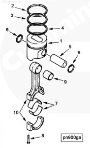 Поршень для двигателя Cummins A1400 A1700 A2300