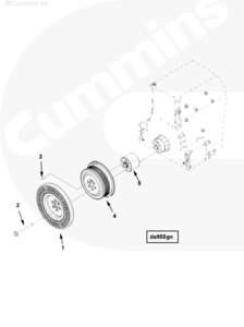 Демпфер (Гаситель резонансных колебаний) для двигателя Cummins ISG 12