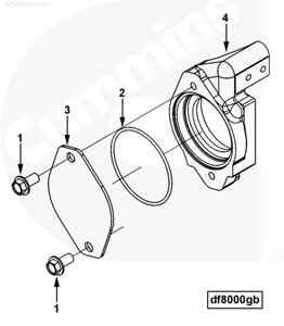 Уплотнение крышки корпуса вала отбора мощности для двигателя Cummins B 3.3