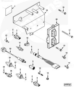 Болт крепления модуля управления для двигателя Cummins CGE280 GAS PLUS