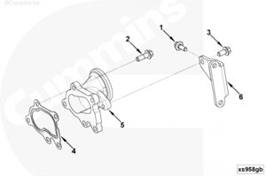 Кронштейн фланца турбины для двигателя Cummins ISF 3.8L