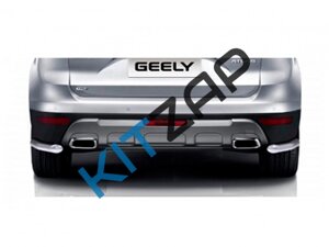 Защита заднего бампер (уголки) сталь D57 / хром GA0004RIATL Geely Atlas