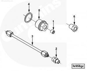 Соединитель трубки корректора наддува для двигателя Cummins 6CT