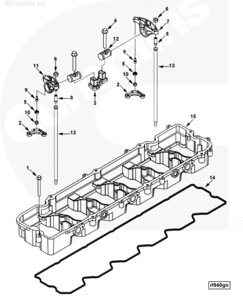 Коромысло клапана выпускного для двигателя Cummins ISLe 8.3L