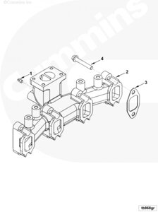 Коллектор выпускной для двигателя Cummins 4BT / EQB