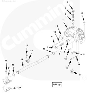 Клапан редукционный насоса масляного для двигателя Cummins QSX 11.9