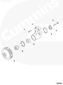 Кольцо стопорное подшипника вентилятора для двигателя Cummins 6BT / EQB