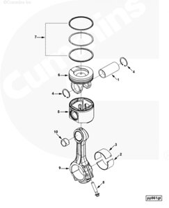 Поршень для двигателя Cummins ISLe 8.9L