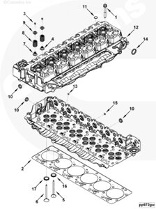 Головка блока цилиндров (ГБЦ) для двигателя Cummins 6ISBe 5.9L