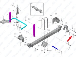 Болт крепления проушины рессоры 9401-12356