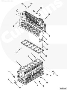 Блок цилиндров для двигателя Cummins 6ISBe 6.7L