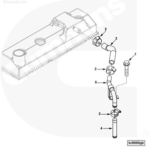 Шланг сапуна для двигателя Cummins B 3.3