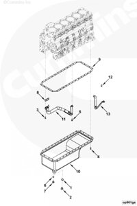 Трубка маслозаборная поддона для двигателя Cummins QSB 6.7L