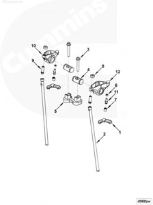 Коромысло клапана выпускного для двигателя Cummins ISF 3.8L
