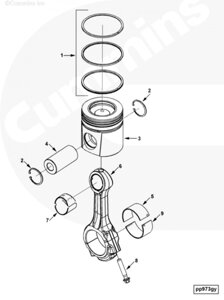 Поршень для двигателя Cummins ISLe 8.9L