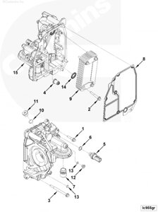 Переходник головки масляного фильтра для двигателя Cummins ISF 3.8L