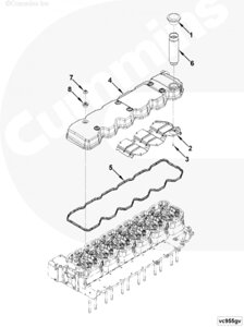 Крышка клапанная для двигателя Cummins QSB 6.7L