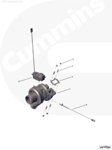 Турбокомпрессор для двигателя Cummins ISX 15