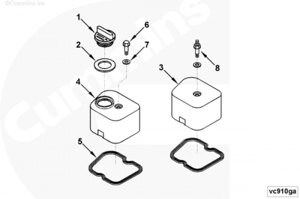 Крышка заливной горловины для двигателя Cummins 6BT / EQB
