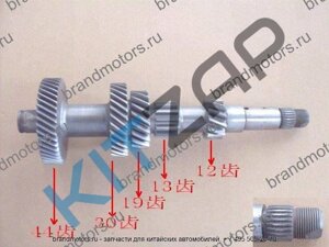 Вал КПП промежуточный (SSBAT) 4х2 1701594SD Deer