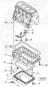 Направляющая адаптера поддона для двигателя Cummins A1400 A1700 A2300