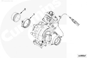 Патрубок выпускной турбокомпрессора для двигателя Cummins 6ISBe 6.7L