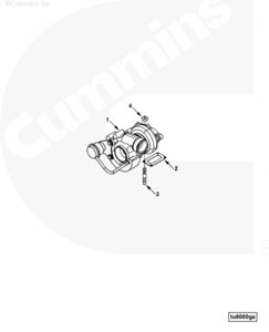 Гайка крепления турбокомпрессора для двигателя Cummins B 3.3