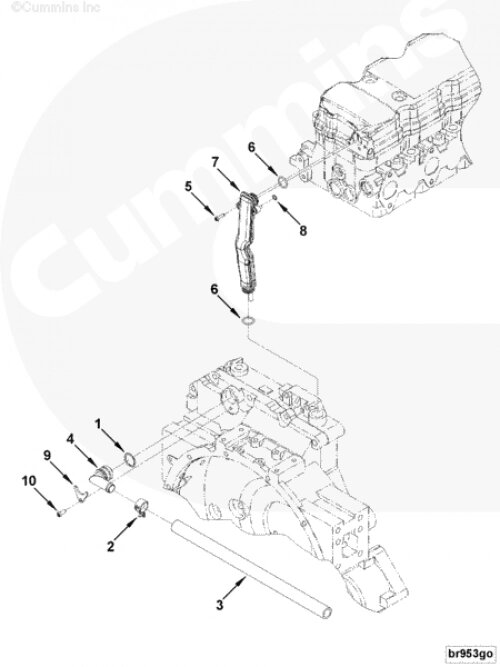 Пластина прижимная сапуна для двигателя Cummins 4ISBе 4.5L от компании КСТ-ПРОГРЕСС - фото 1