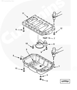 Поддон картера для двигателя Cummins A1400 A1700 A2300