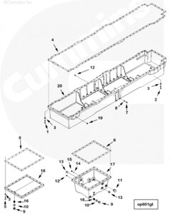 Поддон масляный для двигателя Cummins KTA50